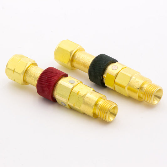 RADNOR™ Model QDB40, 9/16" - 18 UNF B Brass Fuel Gas/Oxygen Quick-Connect Set