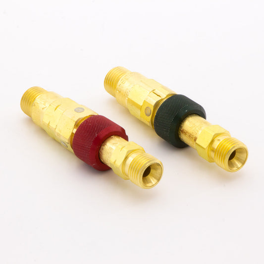 RADNOR™ Model QDB50, 9/16" - 18 UNF B Brass Fuel Gas/Oxygen Quick Connect Set