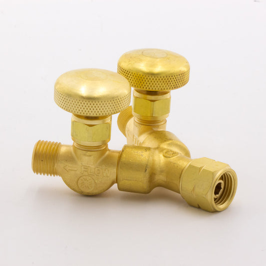 RADNOR™ Model 112, 9/16" - 18 UNF B LH Brass Fuel Gas Y Connection