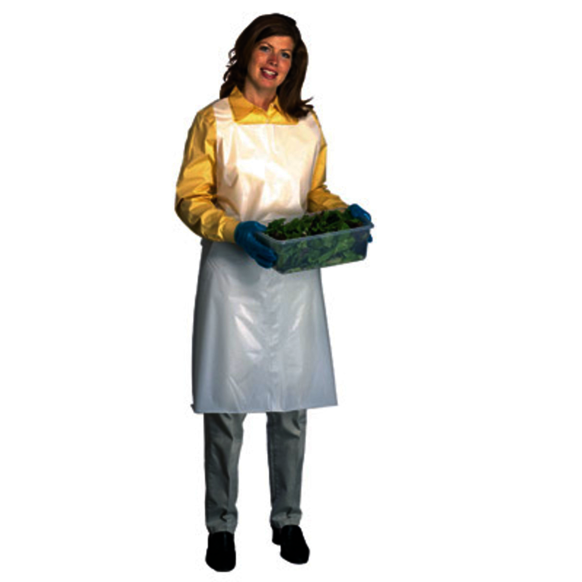 RADNOR™ 28" X 55" White Polyethylene Disposable Apron