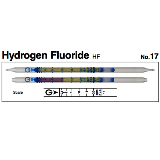 Gastec™ Glass Hydrogen Fluoride Detector Tube, Yellow To Brown Color Change