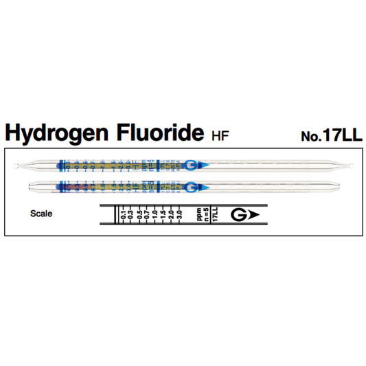 Gastec™ Glass Hydrogen Fluoride Extra Low Range Detector Tube, Yellow To Brown Color Change