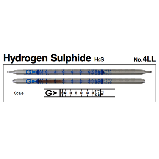 Gastec™ Glass Hydrogen Sulfide Extra Low Range Detector Tube, White To Brown Color Change