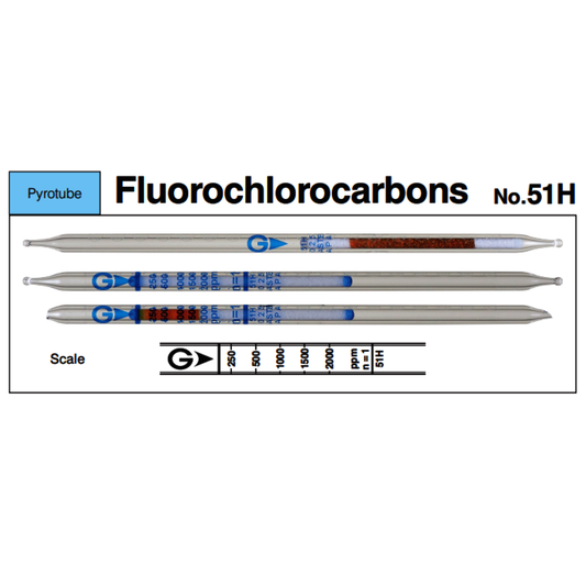 Gastec™ Glass Fluorochlorocarbons Pyrotube Detector Tube, White To Reddish Orange Color Change (For Use With Pyrotec Pyrolyzer STD840)