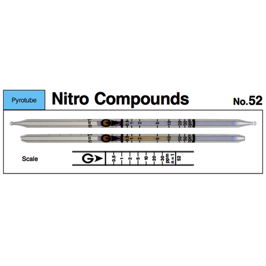 Gastec™ Glass Nitro Compounds Pyrotube Detector Tube, (For Use With Pyrotec Pyrolyzer STD840)