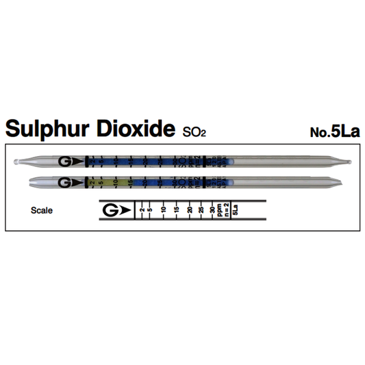 Gastec™ Glass Sulfur Dioxide Low Range Detector Tube, Blue To Yellow Color Change