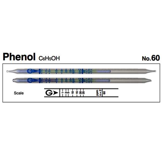 Gastec™ Glass Phenol Detector Tube, Pale Yellow To Gray Color Change