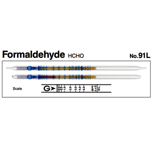 Gastec™ Glass Formaldehyde Low Range Detector Tube, Yellow To Reddish Brown Color Change