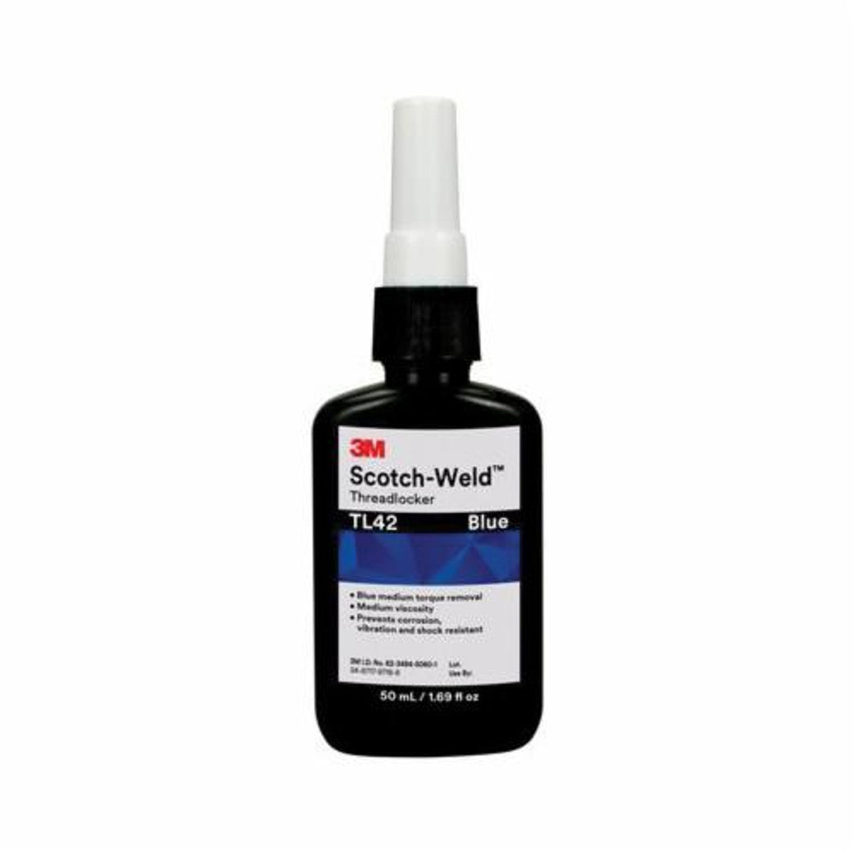 3M™ 048011-62606 TL42 Scotch-Weld Threadlocker, 50 mL Bottle, Blue, (P ...