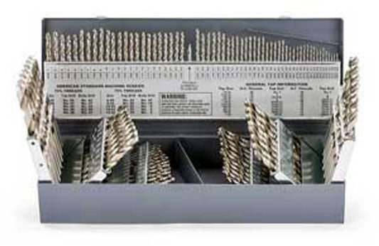 GI Tool 120338  115-Piece HSS Drill SET, Fractionals, Letters & Numbers, Jobber Length, 118 Deg. Point, Bright