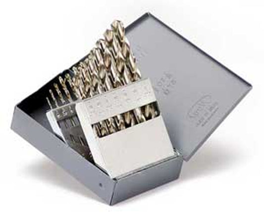 GI Tool 120162  15-Piece HSS Drill SET, Fractional 1/16-1/2x32nds, Jobber Length, 118 Deg. Point, Bright