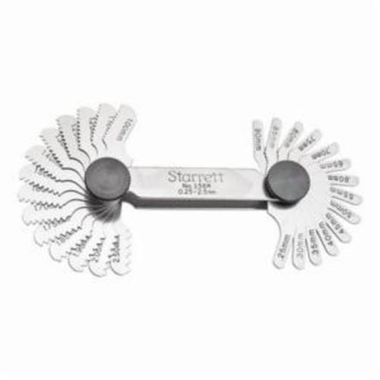 Starrett 156M Screw Pitch Gauge, 0.25-2.5 mm