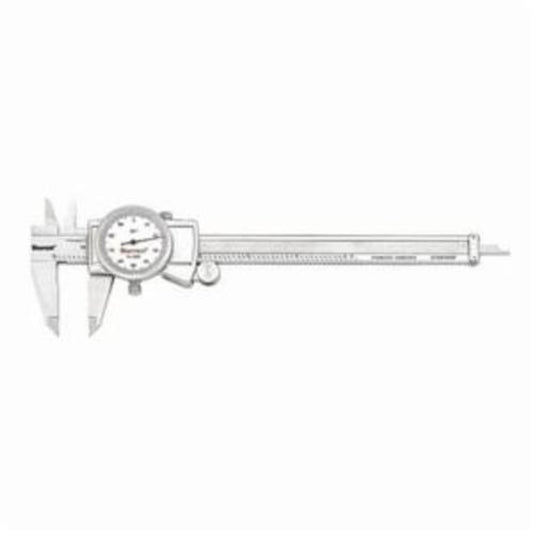 Starrett 3202-6  0-6" Dial Caliper, Hardened Stainless Steel, .001" Grad