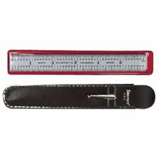Starrett C604RE-6 Steel Rule - Spring-Tempered, 6",  4R Grads