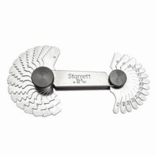 Starrett 6  Screw Pitch Gauge, 4-42 TPI, 30 Leaves