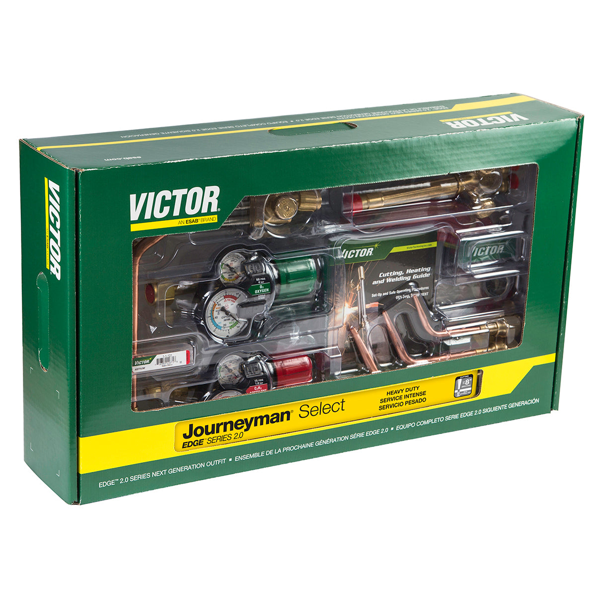 Victor® Journeyman® Select EDGE™ 2.0 Heavy Duty Acetylene Cutting/Heating/Welding Outfit CGA-540/CGA-510