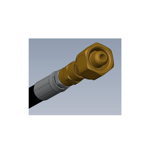 Western Enterprises Nylon Braided, Black Polyurethane Wrapped Oxygen Cryogenic Pigtail