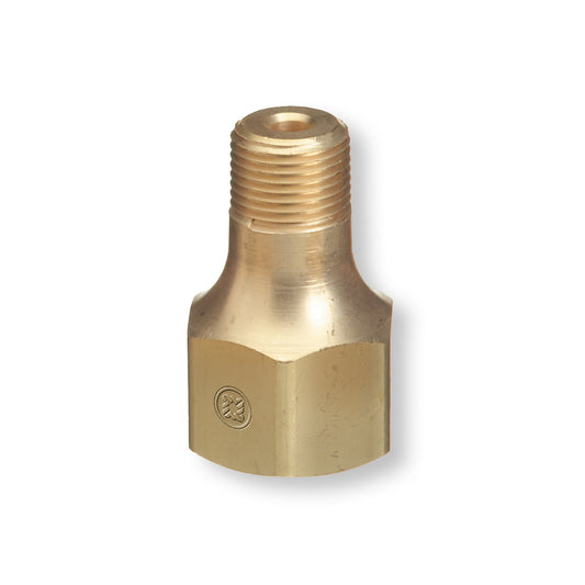 Western CGA-580 Check Valve X 1/2" NPT Male Brass 3000 psig Outlet Adapter (For Manifold Pipelines)