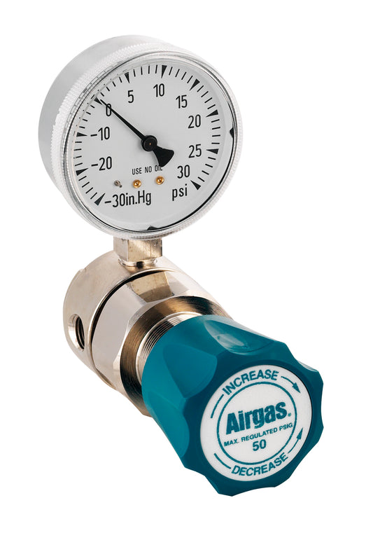 Airgas® Single Stage Brass 0-25 psi Analytical Line Regulator